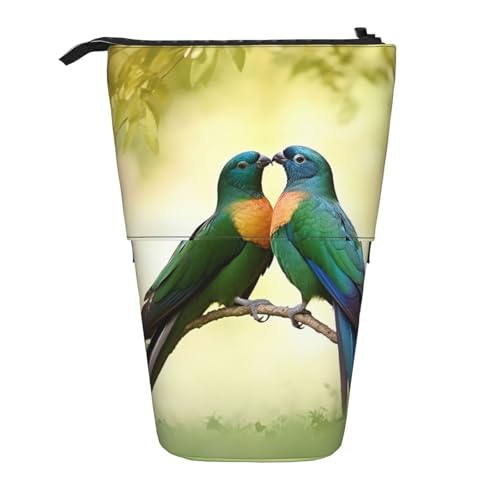 GTKSYNVE Stehendes Federmäppchen, Teleskop-Bleistifthalter, niedliche Make-up-Kosmetiktasche mit Reißverschluss, ästhetische Bleistifttaschen für Weihnachten, Urlaub, Neujahr, Bürotasche von GTKSYNVE