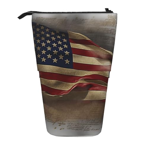 GTKSYNVE Stehendes Federmäppchen, Teleskop-Bleistifthalter, niedliche Make-up-Kosmetiktasche mit Reißverschluss, ästhetische Bleistifttaschen für Weihnachten, Urlaub, Neujahr, Bürotasche von GTKSYNVE