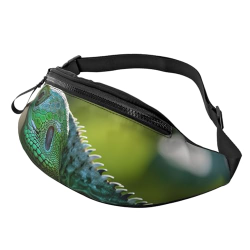 Green Lizard Bauchtasche für Herren und Damen, modische Hüfttasche, verstellbare Umhängetasche, überall Green Lizard Bauchtasche für Herren und Damen, modische Hüfttasche, verstellbare Umhängetasche, überall von GTKSYNVE