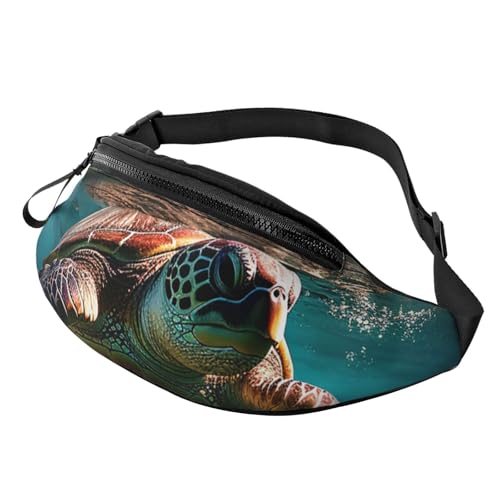Gürteltasche für Herren und Damen, Motiv: Palmen und Meeresschildkröten, zum Tauchen unter Wasser, modische Hüfttasche, verstellbare Umhängetasche, überall Gürteltasche für Herren und Damen, Motiv: Palmen und Meeresschildkröten, zum Tauchen unter Wasser, modische Hüfttasche, verstellbare Umhängetasche, überall von GTKSYNVE