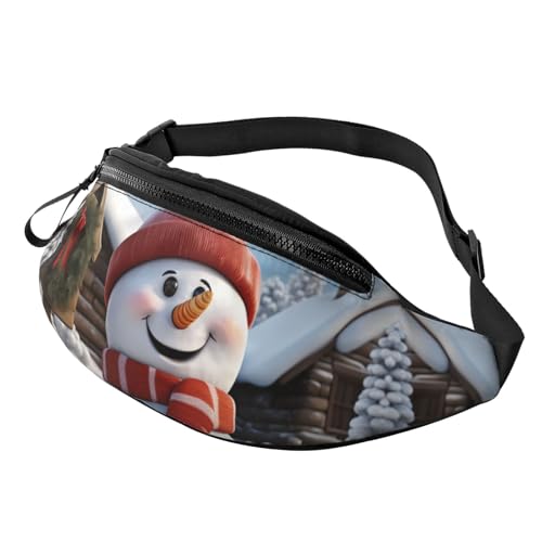 Gürteltasche für Herren und Damen, Motiv: Schneemann, verstellbare Umhängetasche, Gürteltasche Gürteltasche für Herren und Damen, Motiv: Schneemann, verstellbare Umhängetasche, Gürteltasche von GTKSYNVE
