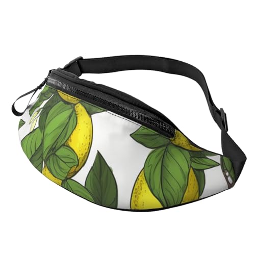 Gürteltasche für Herren und Damen, modische Gürteltasche, verstellbare Umhängetasche, Gelb mit frischen Zitronen Gürteltasche für Herren und Damen, modische Gürteltasche, verstellbare Umhängetasche, Gelb mit frischen Zitronen von GTKSYNVE