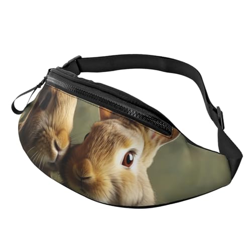 Gürteltasche für Kaninchenpaare für Männer und Frauen, modische Hüfttasche, verstellbare Umhängetasche, überall von GTKSYNVE