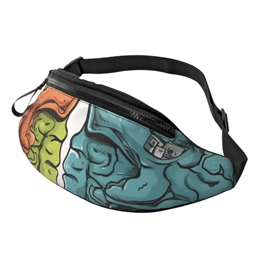 Gürteltasche für linke und rechte Gehirnfunktion für Männer und Frauen, modische Hüfttaschen, verstellbare Umhängetasche, überall von GTKSYNVE
