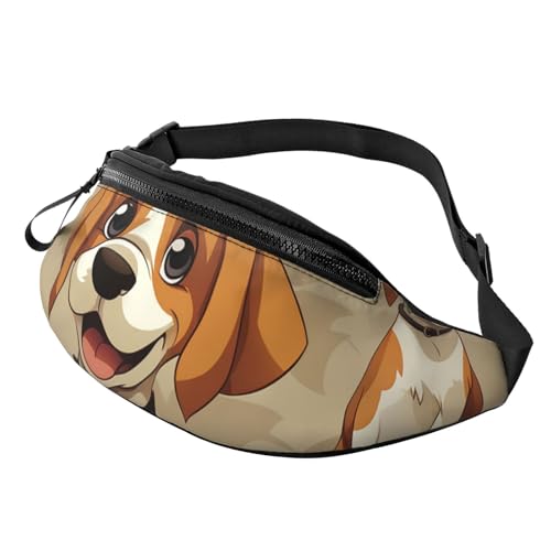Gürteltasche mit Cartoon-Beagle-Motiv für Männer und Frauen, modische Hüfttasche, verstellbare Umhängetasche, überall Gürteltasche mit Cartoon-Beagle-Motiv für Männer und Frauen, modische Hüfttasche, verstellbare Umhängetasche, überall von GTKSYNVE
