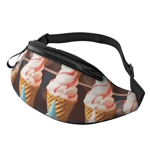 Gürteltasche mit Eiswaffeln für Männer und Frauen, modische Hüfttasche, verstellbare Umhängetasche, überall Gürteltasche mit Eiswaffeln für Männer und Frauen, modische Hüfttasche, verstellbare Umhängetasche, überall von GTKSYNVE