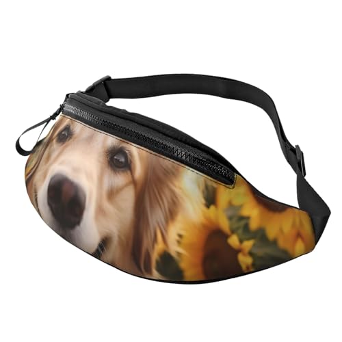 Gürteltasche mit Hund und Sonnenblume für Männer und Frauen, modische Hüfttasche, verstellbare Umhängetasche, überall Gürteltasche mit Hund und Sonnenblume für Männer und Frauen, modische Hüfttasche, verstellbare Umhängetasche, überall von GTKSYNVE