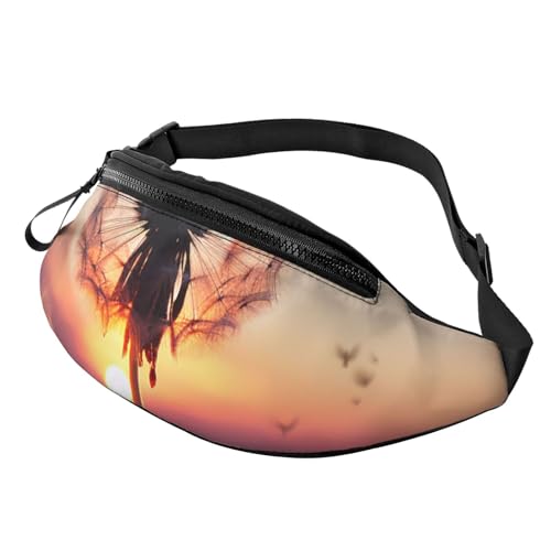 Gürteltasche mit Löwenzahn im Sonnenuntergang für Herren und Damen, modische Hüfttasche, verstellbare Umhängetasche, überall Gürteltasche mit Löwenzahn im Sonnenuntergang für Herren und Damen, modische Hüfttasche, verstellbare Umhängetasche, überall von GTKSYNVE