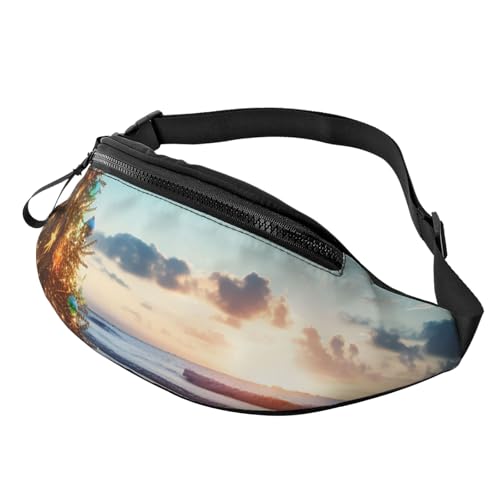 Gürteltasche mit Weihnachtsbaum am Strand, für Herren und Damen, modische Hüfttasche, verstellbare Umhängetasche, überall von GTKSYNVE