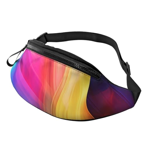 Gürteltasche mit bunten Wellen, für Herren und Damen, modische Hüfttasche, verstellbare Umhängetasche, überall Gürteltasche mit bunten Wellen, für Herren und Damen, modische Hüfttasche, verstellbare Umhängetasche, überall von GTKSYNVE