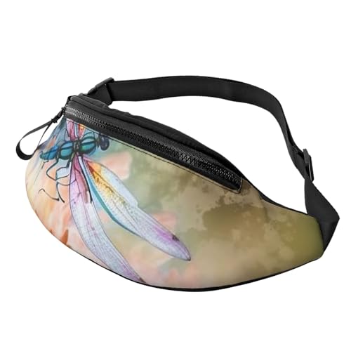 Gürteltasche mit fliegenden Libellen, Lilien, für Damen und Herren, modische Hüfttasche, verstellbare Umhängetasche, überall von GTKSYNVE