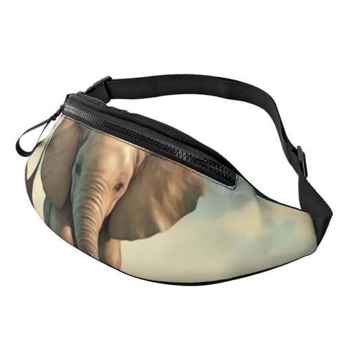 Gürteltasche mit kleinem Elefant auf Baum, für Herren und Damen, modische Hüfttasche, verstellbare Umhängetasche, überall von GTKSYNVE