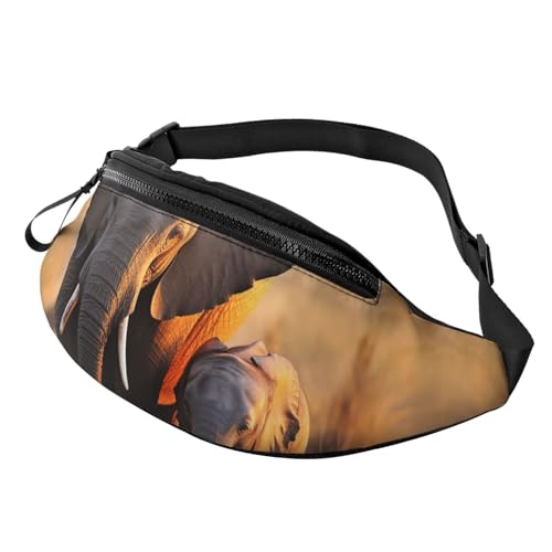 Gürteltasche mit niedlichem Elefantenmotiv, für Damen und Herren, modische Hüfttasche, verstellbare Umhängetasche, überall Gürteltasche mit niedlichem Elefantenmotiv, für Damen und Herren, modische Hüfttasche, verstellbare Umhängetasche, überall von GTKSYNVE