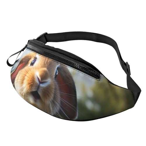 Gürteltasche mit niedlichem Hasen-Motiv, für Männer und Frauen, modische Hüfttasche, verstellbare Umhängetasche, überall von GTKSYNVE