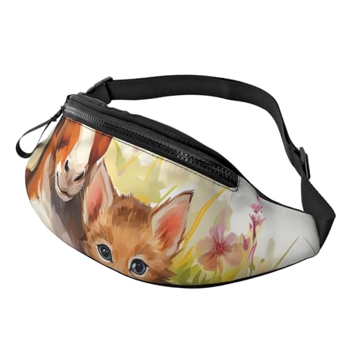Gürteltasche mit niedlichem Pferd und Katze für Männer und Frauen, modische Hüfttasche, verstellbare Umhängetasche, überall Gürteltasche mit niedlichem Pferd und Katze für Männer und Frauen, modische Hüfttasche, verstellbare Umhängetasche, überall von GTKSYNVE