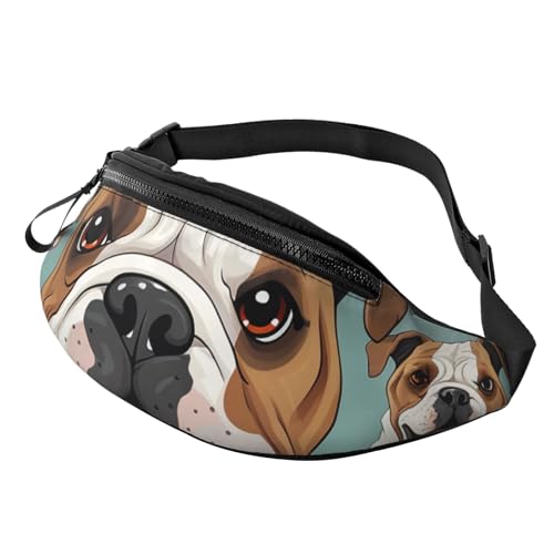 Lustige Gürteltasche mit englischer Bulldogge für Männer und Frauen, modische Hüfttasche, verstellbare Umhängetasche, überall von GTKSYNVE