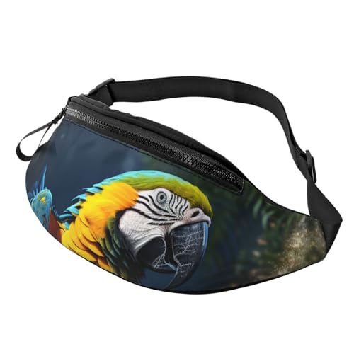 Macaw Bauchtasche für Herren und Damen, modische Hüfttasche, verstellbare Umhängetasche, überall Macaw Bauchtasche für Herren und Damen, modische Hüfttasche, verstellbare Umhängetasche, überall von GTKSYNVE