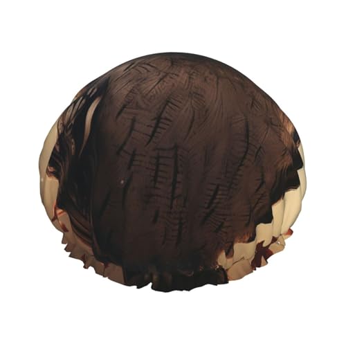 Niedliche Eulen-Duschhaube für Damen, wiederverwendbar, wasserdicht, waschbar, elastisches Band, doppelschichtige Badekappe, extra groß für langes Haar Niedliche Eulen-Duschhaube für Damen, wiederverwendbar, wasserdicht, waschbar, elastisches Band, doppelschichtige Badekappe, extra groß für langes Haar von GTKSYNVE