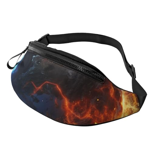 Planet Ice and Fire Bauchtasche für Herren und Damen, modische Hüfttasche, verstellbare Umhängetasche, überall von GTKSYNVE