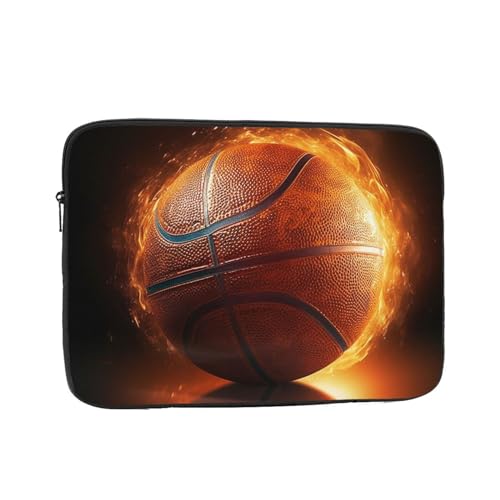 TSA-Laptophülle mit Ball, Basketball, 43,2 cm (17 Zoll), stoßfest, wasserabweisend, Computer-Tragetasche, Aktentasche, Handtaschen, Herren und Damen von GTKSYNVE