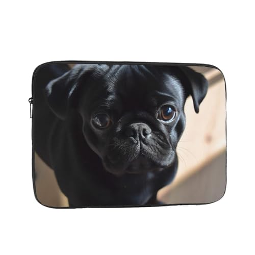 TSA-Laptophülle mit Mops-Motiv, 33 cm (13 Zoll), stoßfest, wasserabweisend, Computer-Tragetasche, Aktentasche, Handtaschen, Herren und Damen, Computertasche von GTKSYNVE