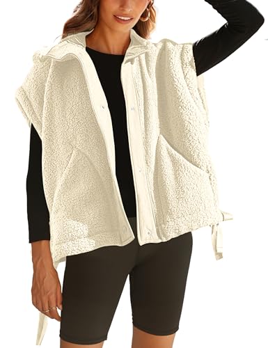 GTLIAE Damen-Weste aus Sherpa-Fleece, übergroß, ärmellos, legere Oberbekleidung mit Taschen, aprikose, XS GTLIAE Damen-Weste aus Sherpa-Fleece, übergroß, ärmellos, legere Oberbekleidung mit Taschen, aprikose, XS von GTLIAE