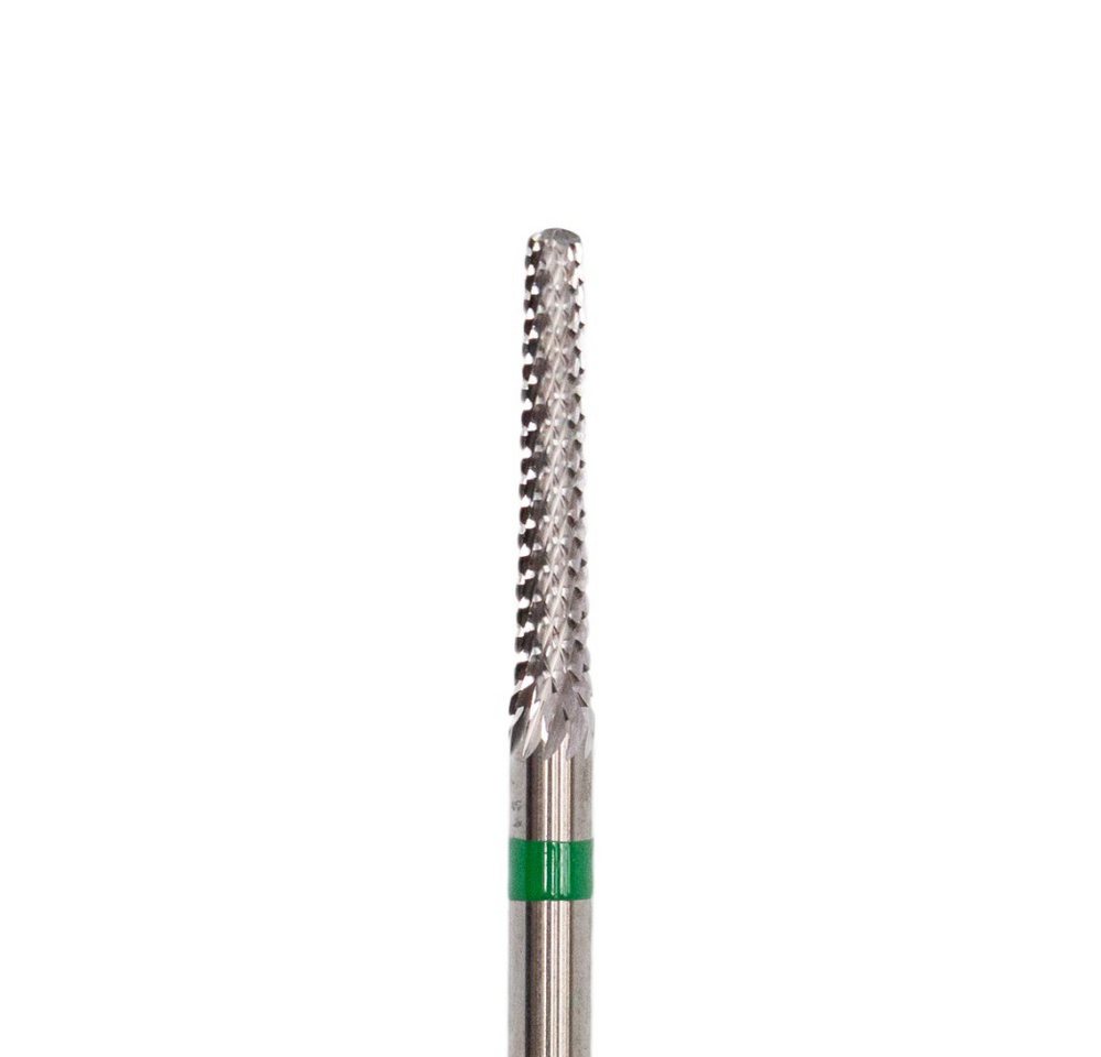 GTM Beauty Nageldesign Zubehör GTM Beauty Hartmetallfräser dünner Kegel Grob (grüner Ring) ø2,3 mm von GTM Beauty