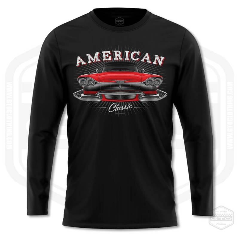 1958 Plymouth Fury Tribute Herren Langarm Shirt Schwarz | S-3xl Hergestellt in Usa Muskelauto Fan Art Geschenkidee von GTOClothing