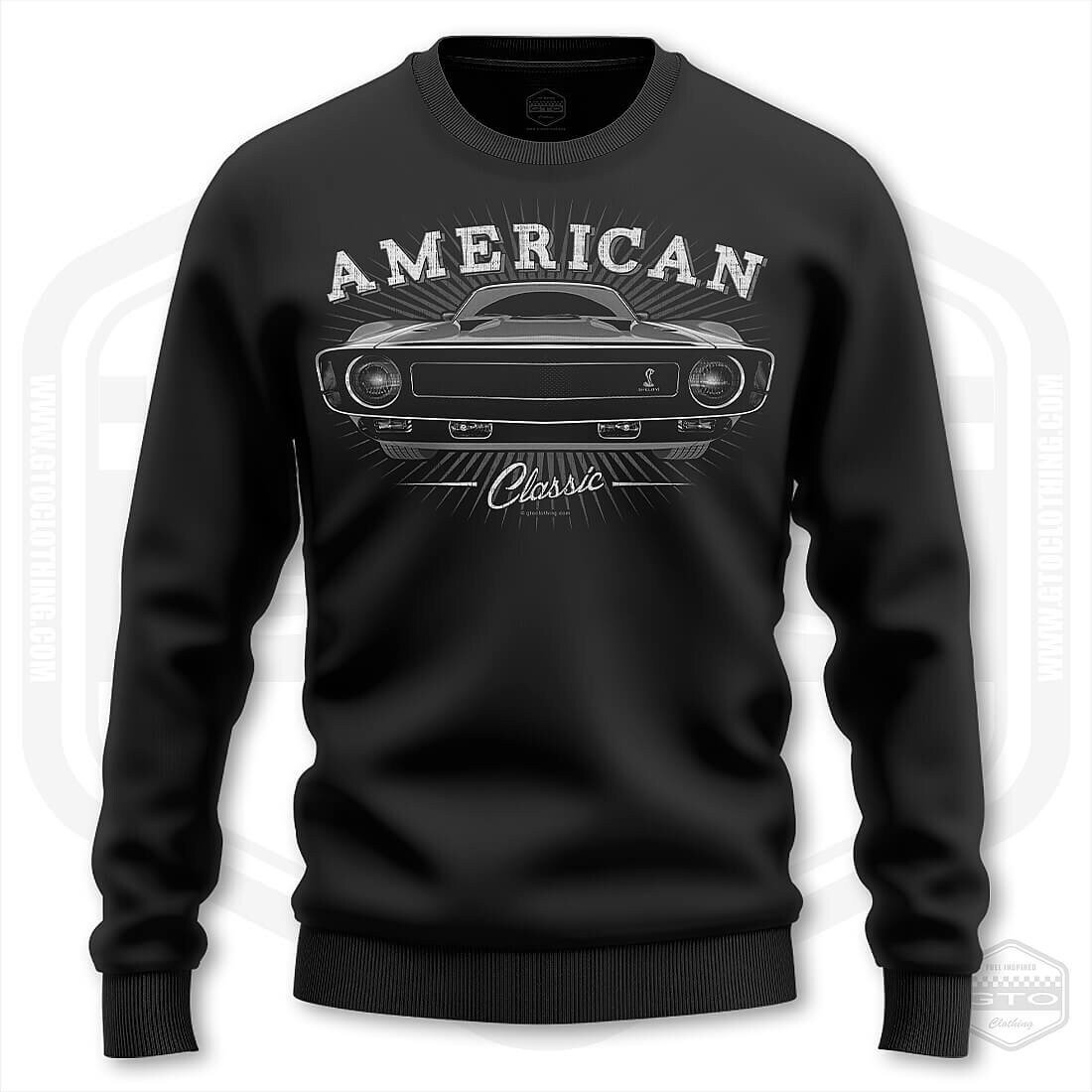 1969 Ford Mustang Shelbygt500 Herren Sweatshirt Schwarz | S-3xl Hergestellt in Usa Muskelauto Fan Art Geschenkidee von GTOClothing