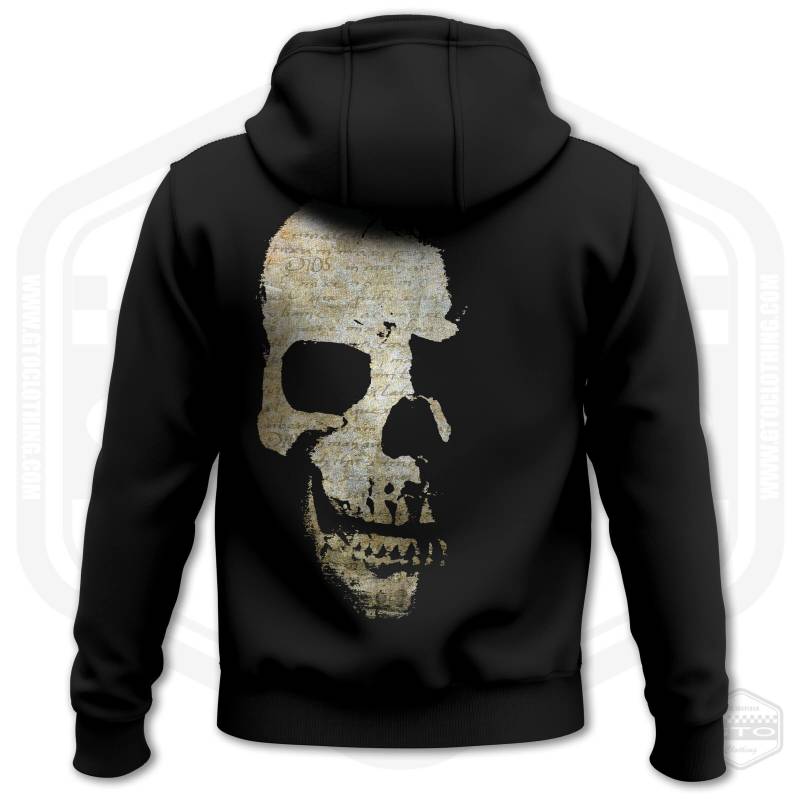 Faded Scriptures Skull Herren Kapuzenpullover Schwarz | S-3xl Hergestellt in Usa Goth Rock Halloween Dark Art von GTOClothing