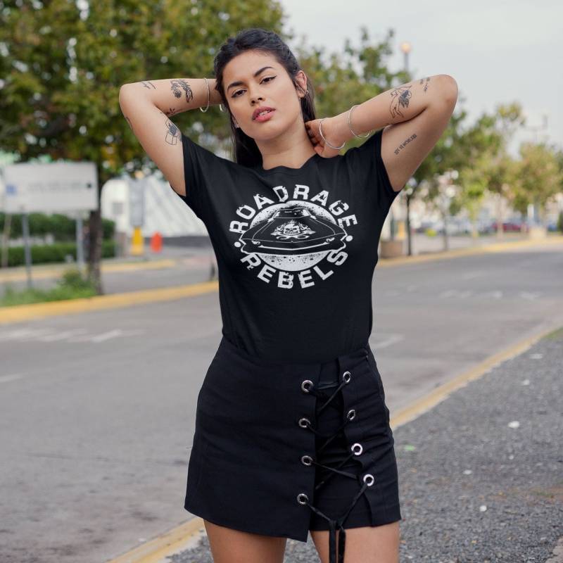 Frauen Road Rage Rebels Petrolhead T-Shirt von GTOClothing