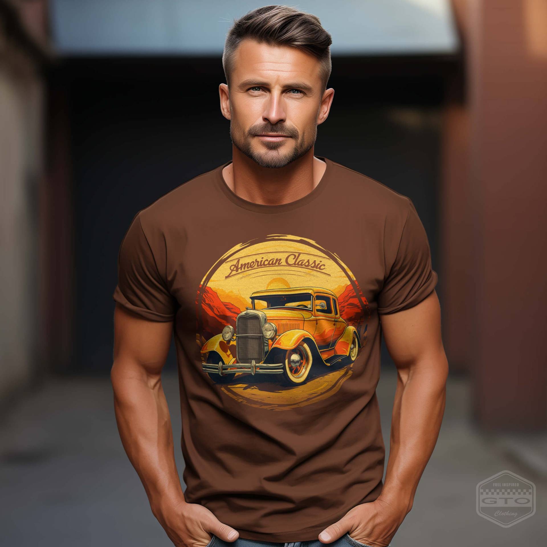Herren Ford Model A Retro 1 American Classic Car T-Shirt Herren Ford Model A Retro 1 American Classic Car T-Shirt von GTOClothing