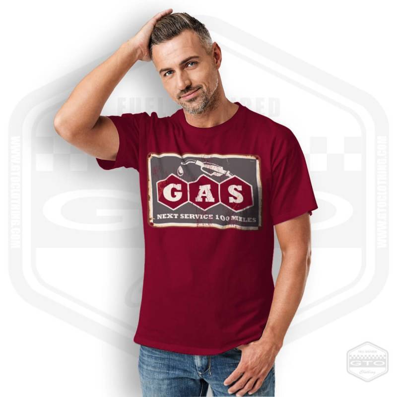 Herren Vintage Tankstelle Zeichen 1 Lustiges Auto Kerl T-Shirt von GTOClothing