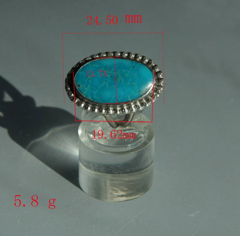 Sehr Hübsche Vintage Blau Türkis Sterling Silber Ring Lady-Ring-Geschenk Für Ihre Ringgröße Us 5 von GTRAVERANTIQUES