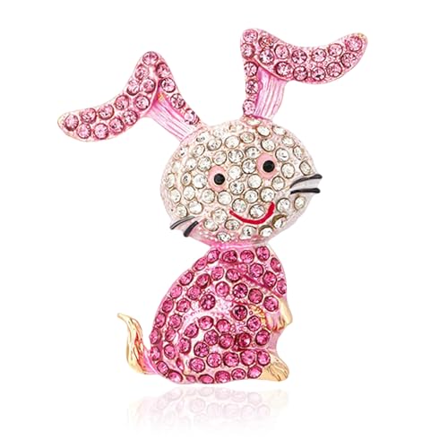 Strass Häschen Brosche Pin, Brosche Damen, Strass Kaninchen Brosche, Ostern Kaninchen Brosche, Broschen & Anstecknadeln für Damen, Osterschmuck, Kleidung Dekor Zubehör Für Frauen Und Mädchen von GTYARYUA