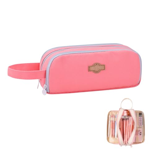 GUAHKUN Federmäppchen Mit 3 Fächern Oxford Stoff 22x9x10cm Leichtes Design Für Schule Büro Mädchen Teenager Erwachsene Große Kapazität (A) von GUAHKUN