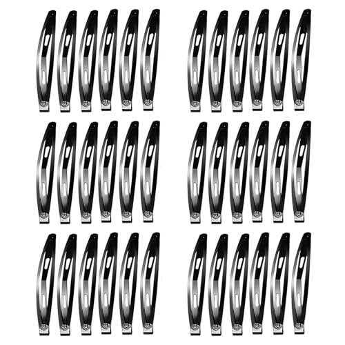 Haarspangen aus Metall, rutschfest, für Damen und Mädchen, Schwarz, 30 Stück von GUANGJIA