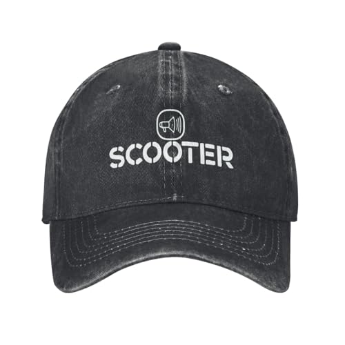 Scooter Poster Techno Hard Trance German Band Adjustable Washed Soft Cotton Unisex Mens Cap von GUANRUN