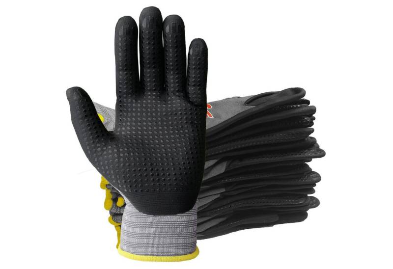 GUARD 5 Arbeitshandschuhe Montagehandschuhe mit Noppen (Art. 11580GN) Sanitized Hygienefunktion von GUARD 5