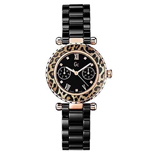 GUESS Collection Damen Analog Quarz Uhr mit Keramik Armband X35016L2S GUESS Collection Damen Analog Quarz Uhr mit Keramik Armband X35016L2S von GUESS Collection
