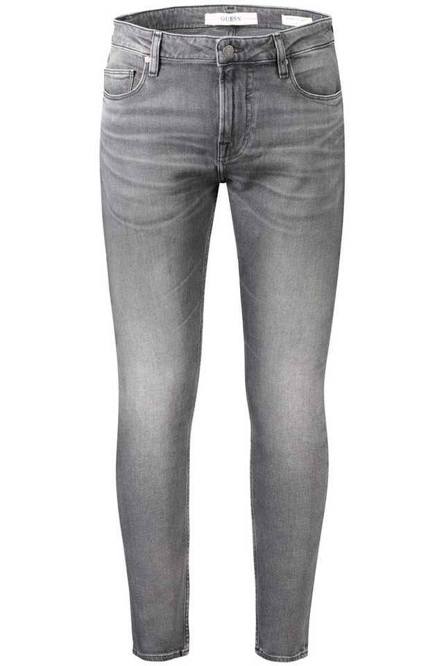 GUESS JEANS 5-Pocket-Jeans Graue Herren Super Skinny Jeans mit 5 Taschen und Logo – Chris Model von GUESS JEANS