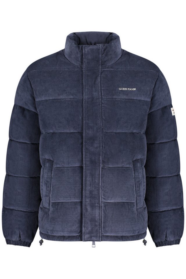 GUESS JEANS Outdoorjacke Blaue Herrenjacke mit Reißverschluss, Stickerei & mehreren Taschen von GUESS JEANS