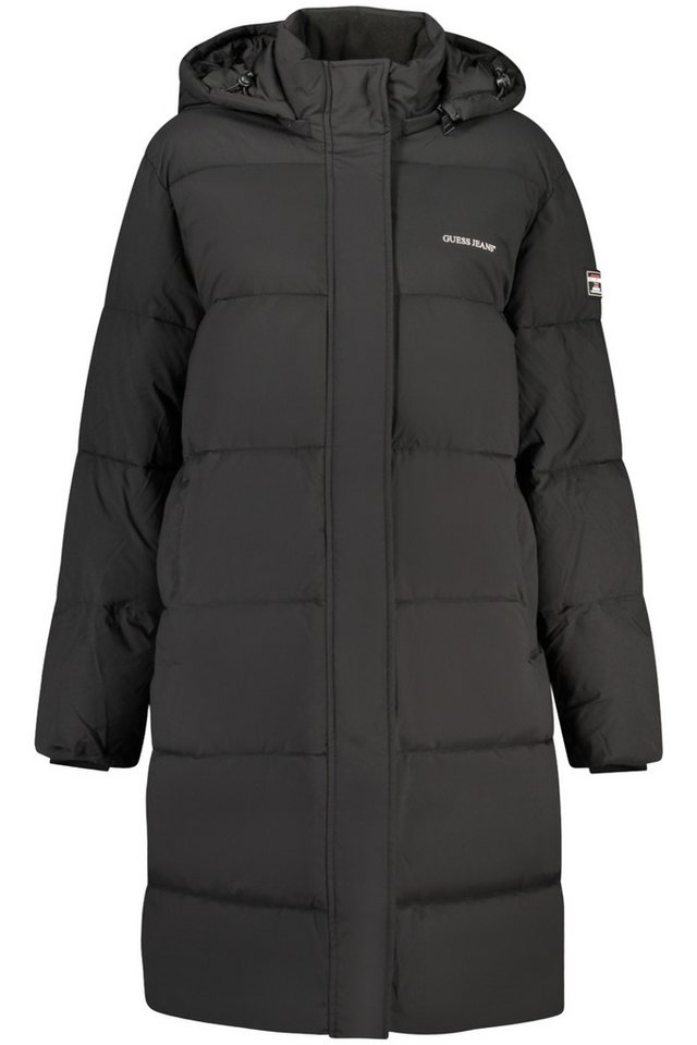 GUESS JEANS Outdoorjacke Schwarze Damen Winterjacke lang mit Kapuze und Thermo-Füllung von GUESS JEANS