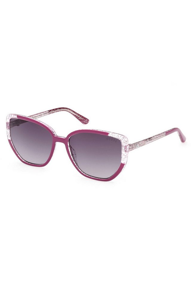 GUESS JEANS Sonnenbrille Damen Sonnenbrille in Violett: Quadratisch mit Rauchglas-Linsen von GUESS JEANS