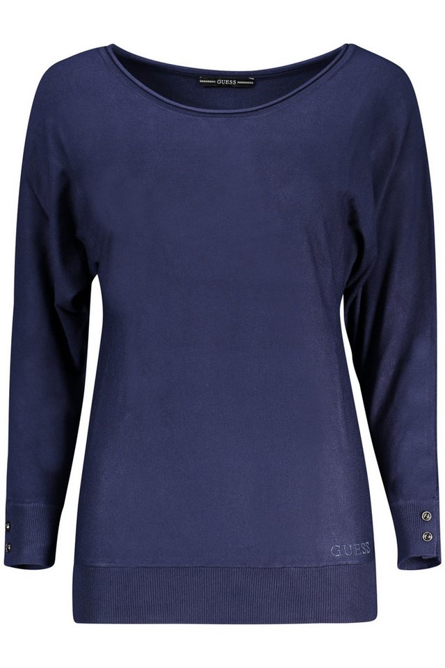 GUESS JEANS Strickpullover Eleganter Damenpullover Blau mit Stickerei und Logo - Langarm, weiter GUESS JEANS Strickpullover Eleganter Damenpullover Blau mit Stickerei und Logo - Langarm, weiter von GUESS JEANS