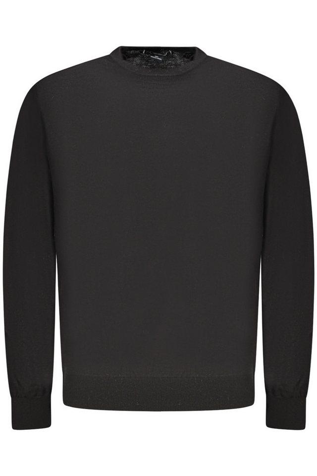 GUESS JEANS Strickpullover Stylischer Schwarzer Herren-Pullover mit Rundhals und Logo-Detail von GUESS JEANS