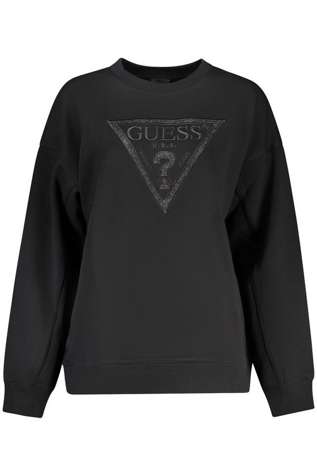 GUESS JEANS Sweatshirt Damen Pullover Schwarz ohne Reißverschluss aus von GUESS JEANS
