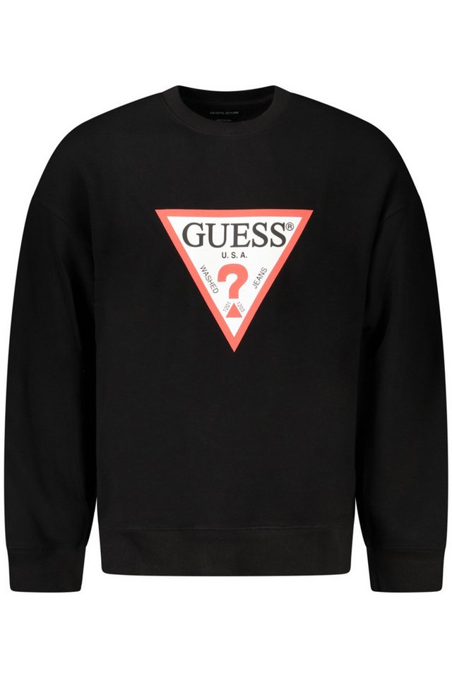 GUESS JEANS Sweatshirt Herren Oversize Sweatshirt Schwarz aus von GUESS JEANS