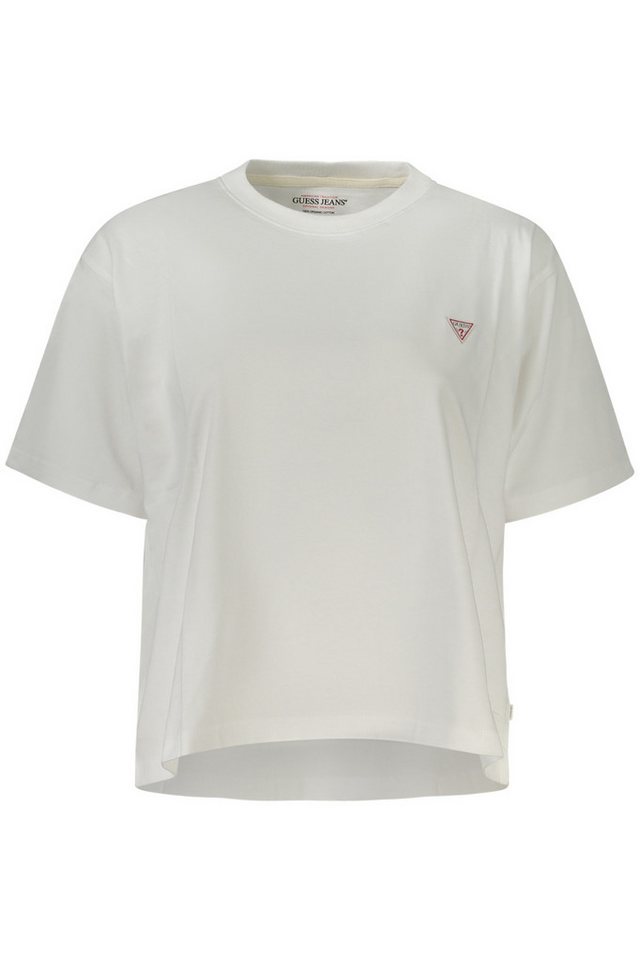 GUESS JEANS T-Shirt Damen Boxy Fit T-Shirt Bio-Baumwolle Weiß mit Logo von GUESS JEANS