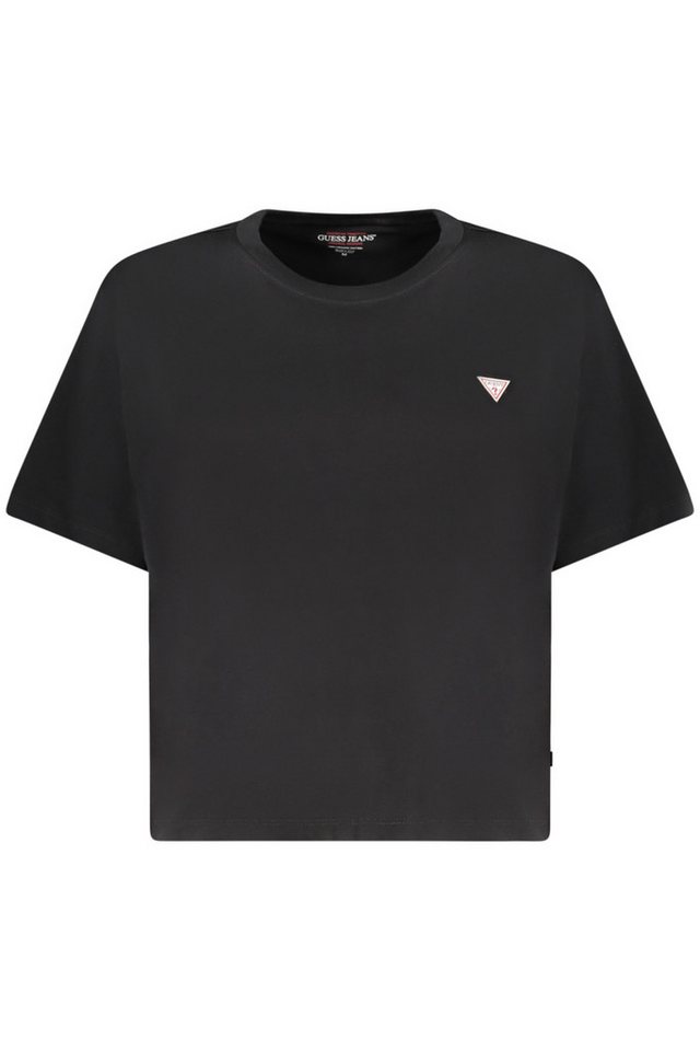 GUESS JEANS T-Shirt Damen Kurzarm-T-Shirt Schwarz Bio-Baumwolle mit von GUESS JEANS
